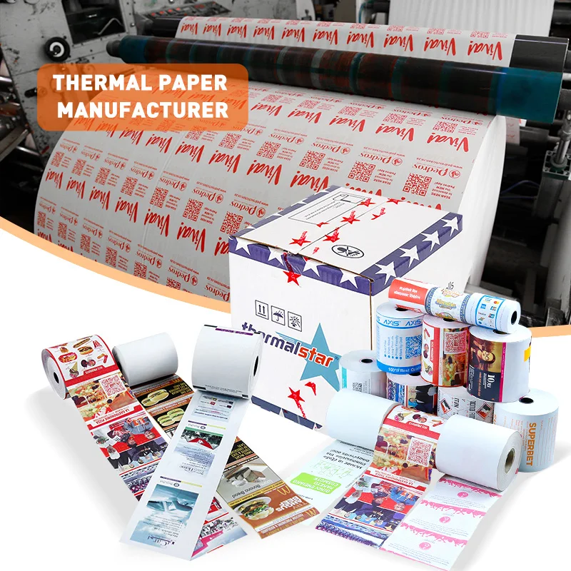 POS Thermal Printer Receipt Paper 80x80 57x40mm Thermal Paper Till Roll 80mm Cash Register Roll Wholesale