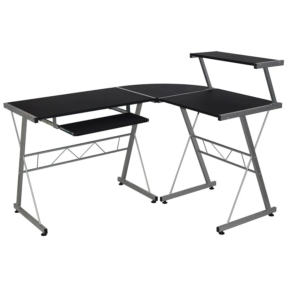 L-shaped mul-tifuncional new ergonomic metal stand reception computer desk scorpion racing gaming office desks PC corner table