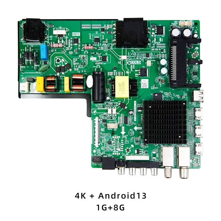 Universal LCD LED Tv Spare Parts TV Mainboard For 43--75 inch with high resolution Android TV Mainboard