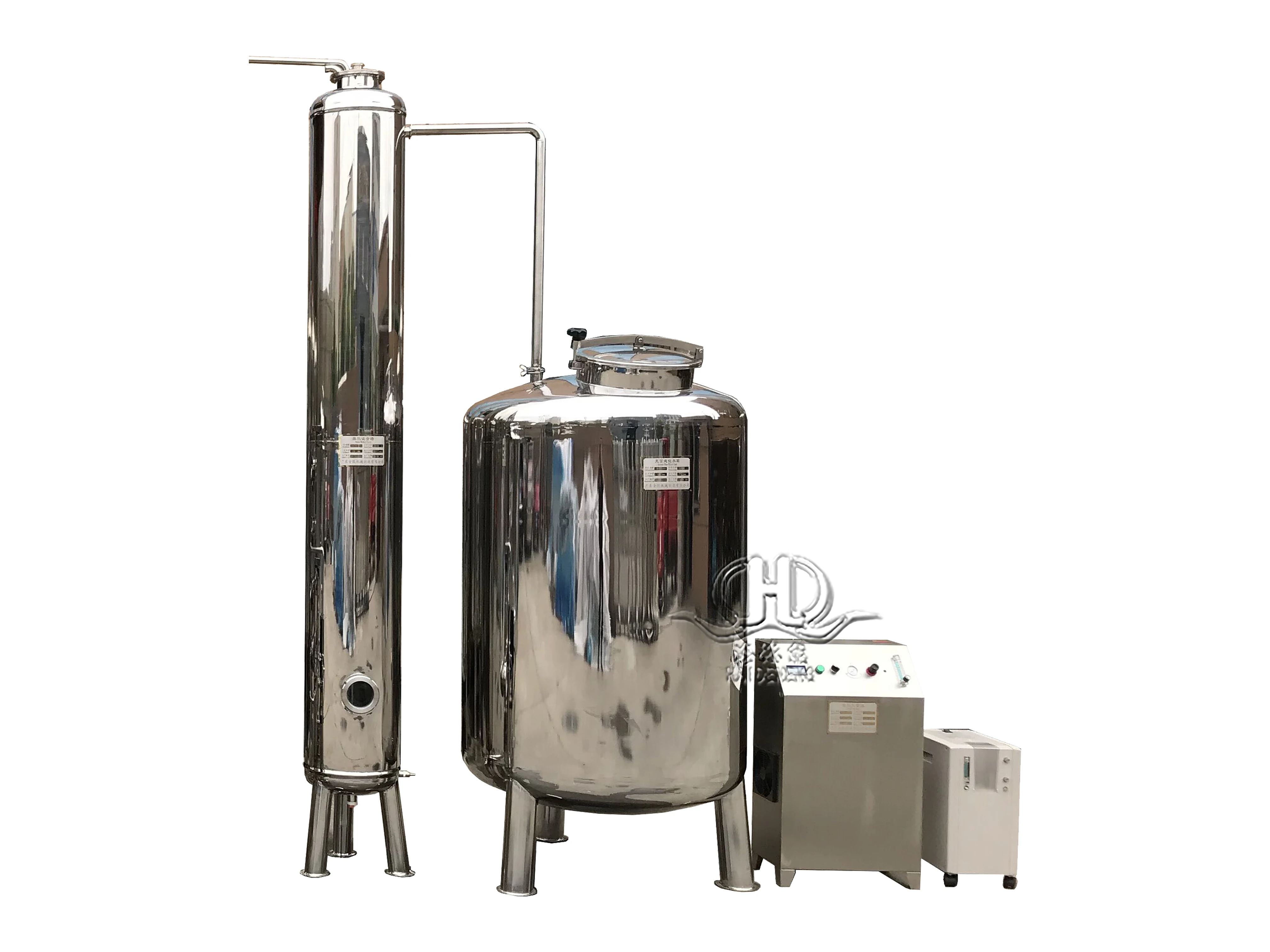 1000L stainless steel RO System with water tank, storage tank water well drilling machine