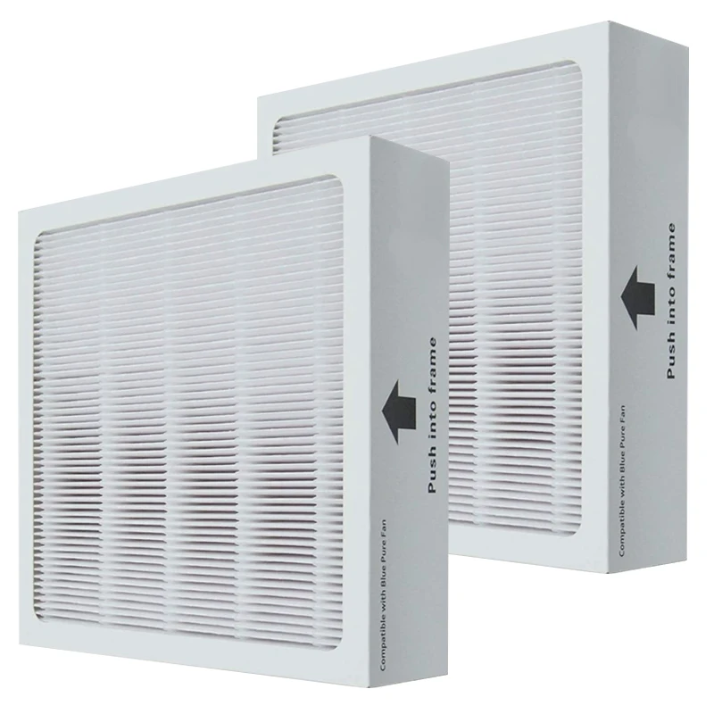 2-Pack Compatible with Blueair Pure Fan Auto Blue Pure Purifying Fan Air Clean Dust H13 HEPA Replacement Filter