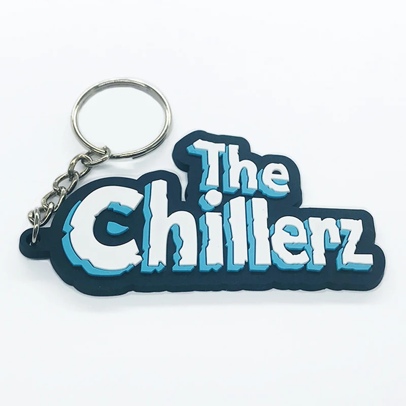 Custom Logo 2D Soft PVC Plastic Keychain metal gift anime Rubber key chain 3D silicone Rubber Key Ring rubber pvc keychain