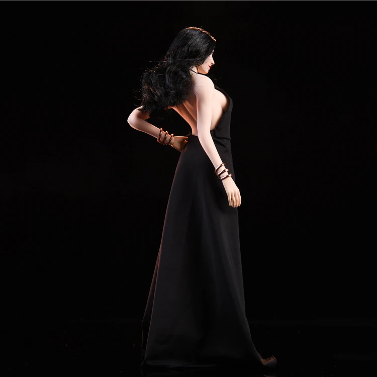 New doll ladies women gown casual party evening dresses textile fabric