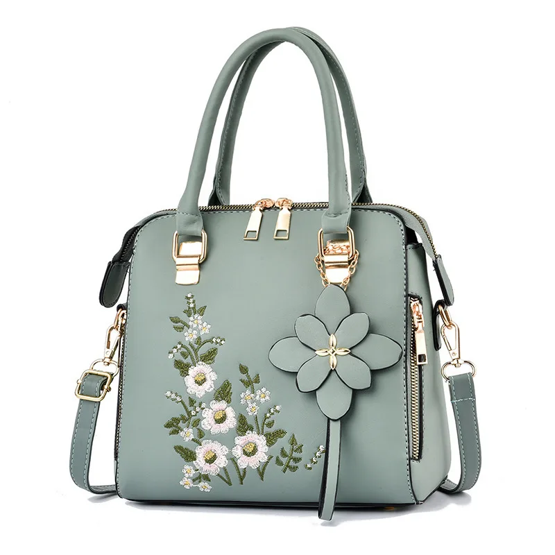 famous premium luxury fashion designer crossbody ladies women pu leather flower handbag