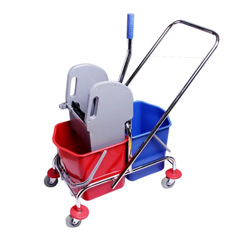 25l wringer bucket easy clean cart mini mop double bucket trolley cleaning bucket and mop