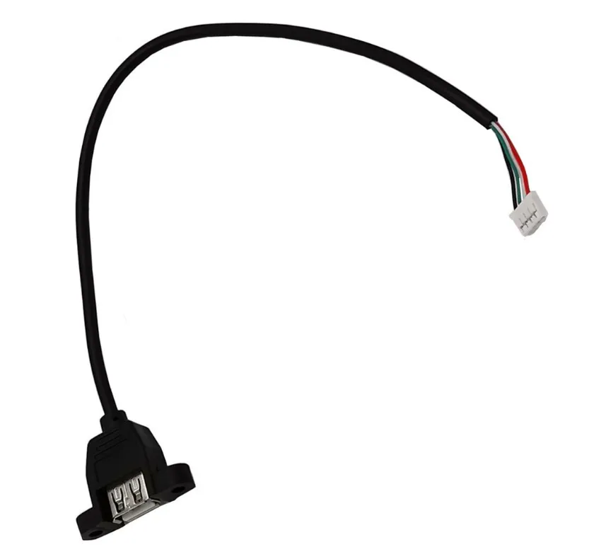 Wholesale USB A type female to 4pin JST PH2.0 header Extension Cable with panel mount screw
