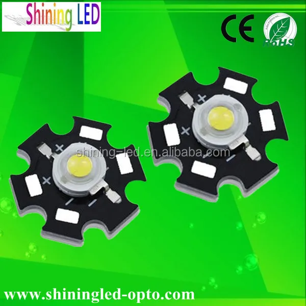 Alibaba Briddgelux chip 3000K 4000K 5500K 6500K 10000K-15000K 3W High Power LED with Star PCB Heatsink base