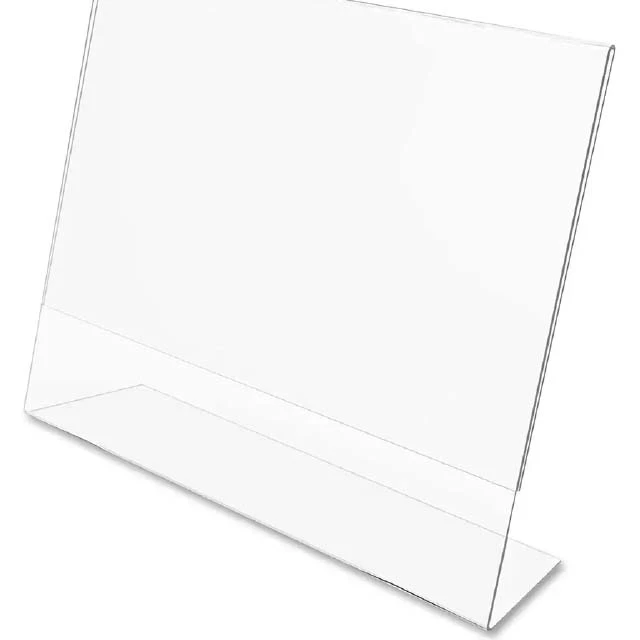 Photo Frame Inclined Plane Transparent Qr Code  Customizable Acrylic Display Stands