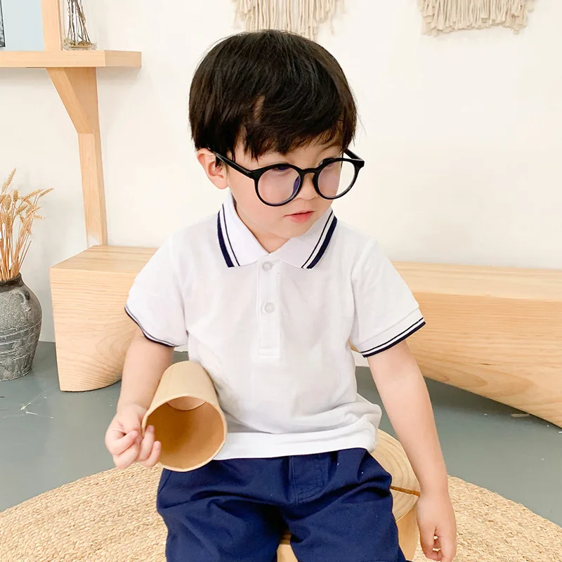 
Fashion Children Sport T-shirt Custom Gentlemen Kids Boys T-shirt 