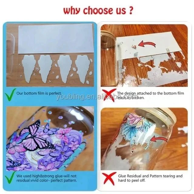 New Halloween UV DTF Cup Wrap Transfers Stickers Wholesale Custom UV DTF Cup Wrap Transfers Halloween Horrible Theme For 16OZ