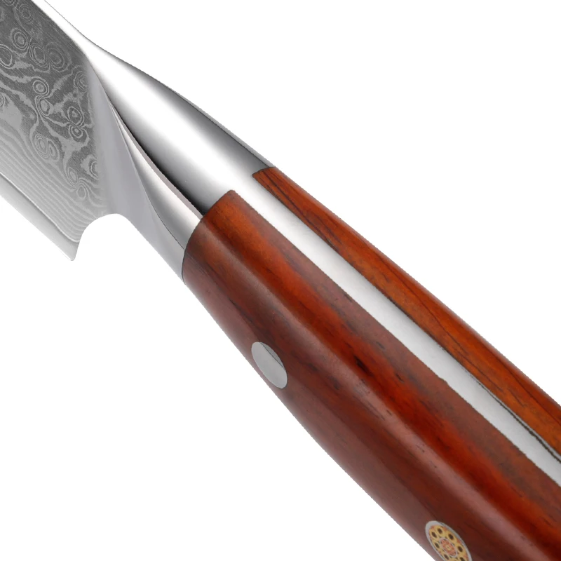 Professional 8 inch High Quality vg10 67 Layers Damascus Chef Knife Yellow Sandalwood Handle Damascus Chef Knife