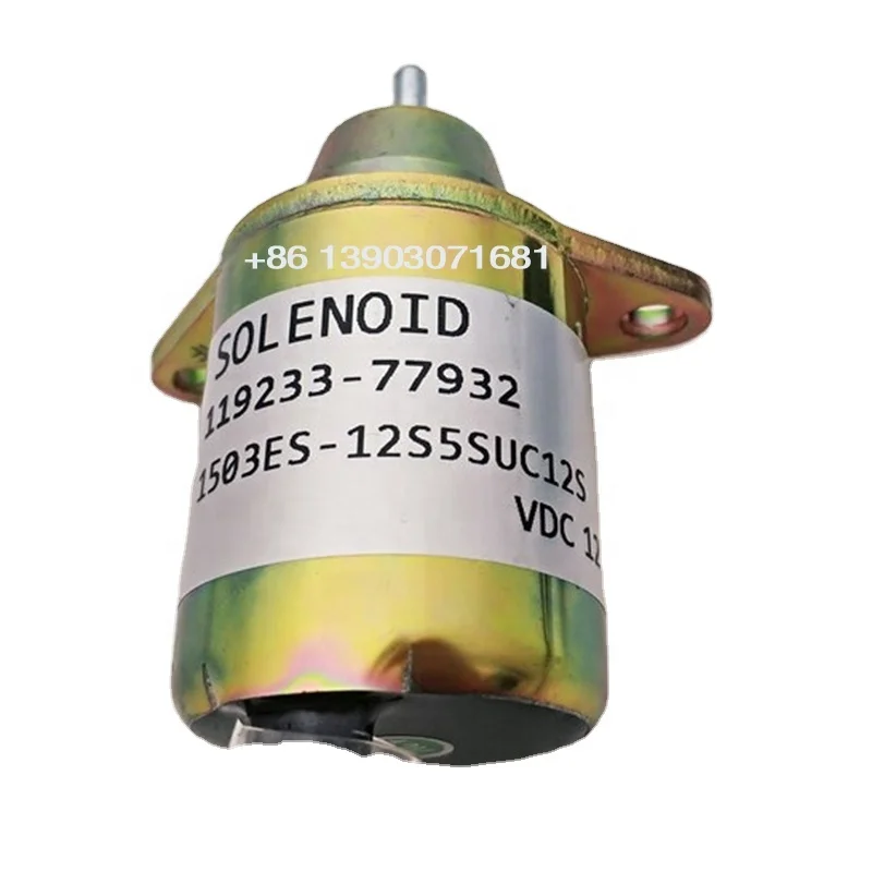 12V 24V 4TNV94 стопорный соленоидный 119233-77932 для клапана отключения двигателя Yanmar