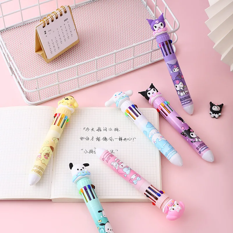Top Selling Pressing Neutral Pen Cute Pochia Signature Pen Sets HK Ballpoint 0.7mm Colored Pen Kids Students Sanri Stationary