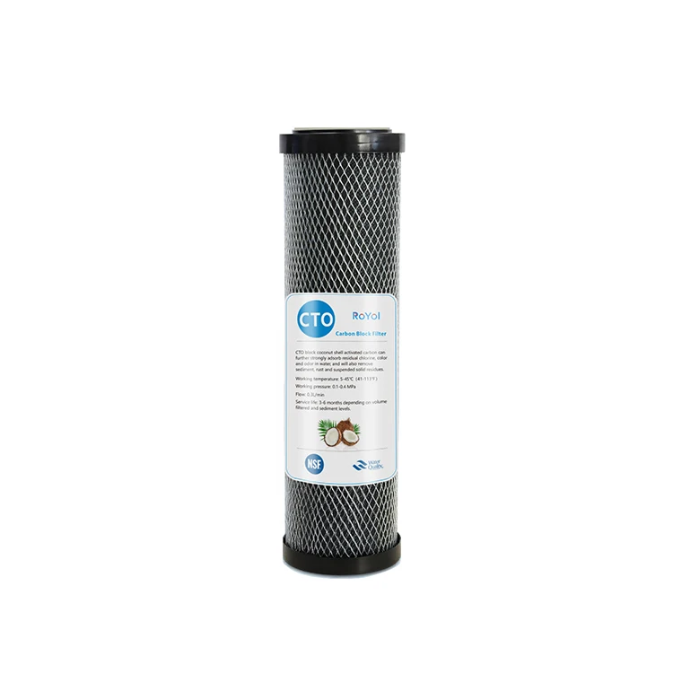 NSF Certified Coconut Activated Carbon Wholesale 10 inch Whole House CTO Carbon Block Filter Cartridge