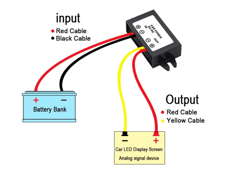 24 36 48 volt dc to 12 volt dc 3a buck converter step down