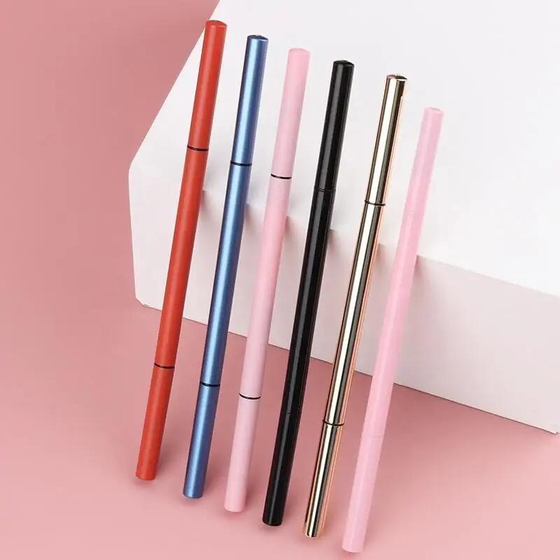 Waterproof Thin Brow Enhancers Private Label Pink Red Gold Blue Eyebrow Pencil Slim