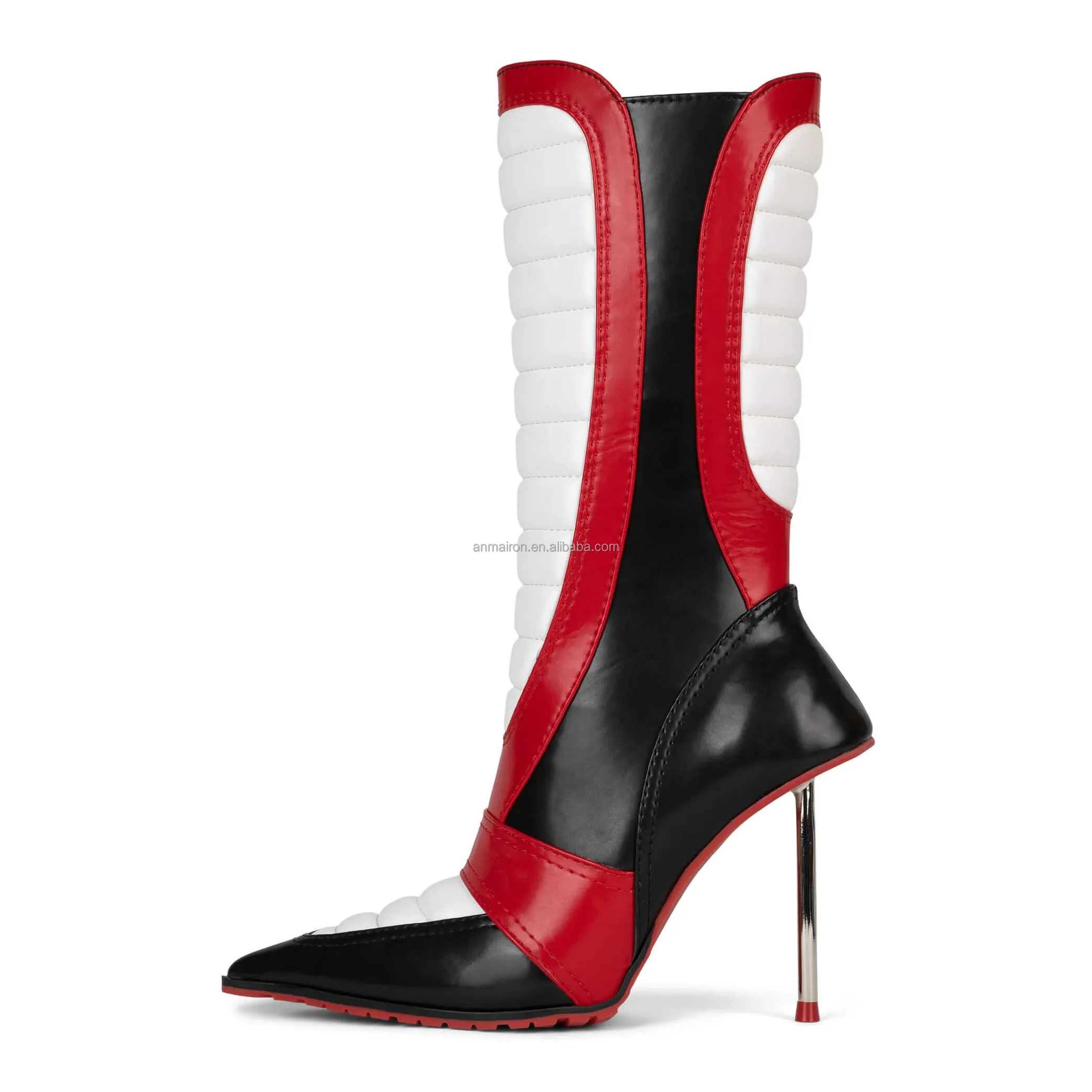 Anmairon New Arrivals 2024 Spring Design Color Matching Motor Boots For Women