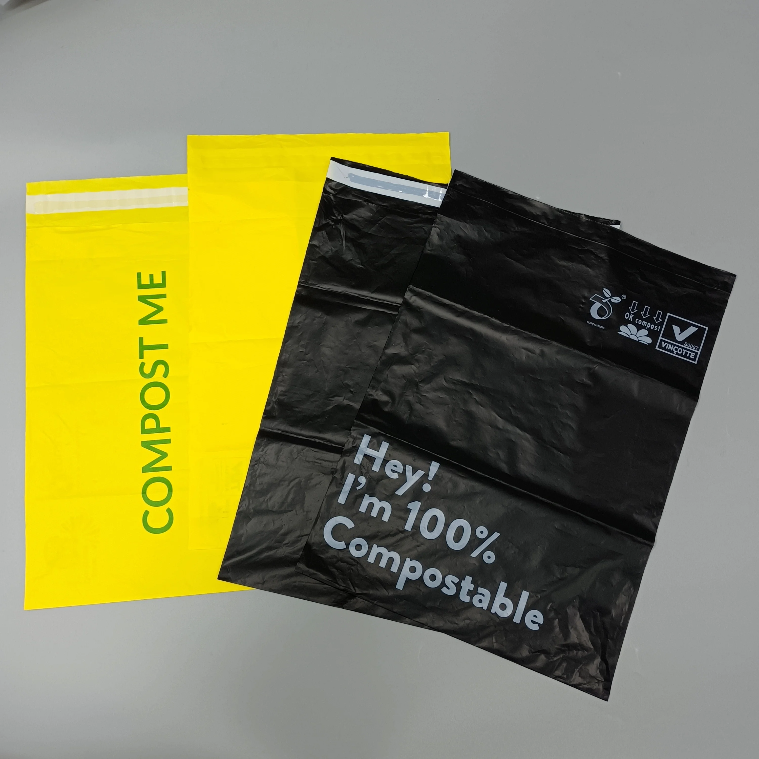 Custom Logo Eco biodegradable plastic mailing packaging poly mailers compostable bio express courier postal parcel shipping bags