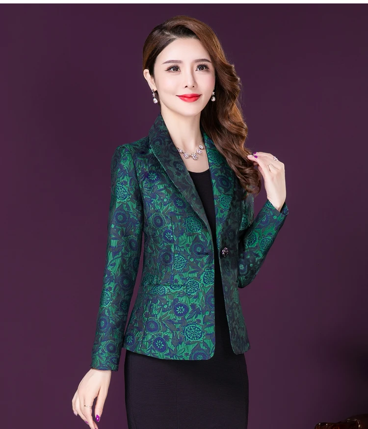 High end embroidery coat female 2022 clothes new Korean OL long sleeved Suit Jacket Women