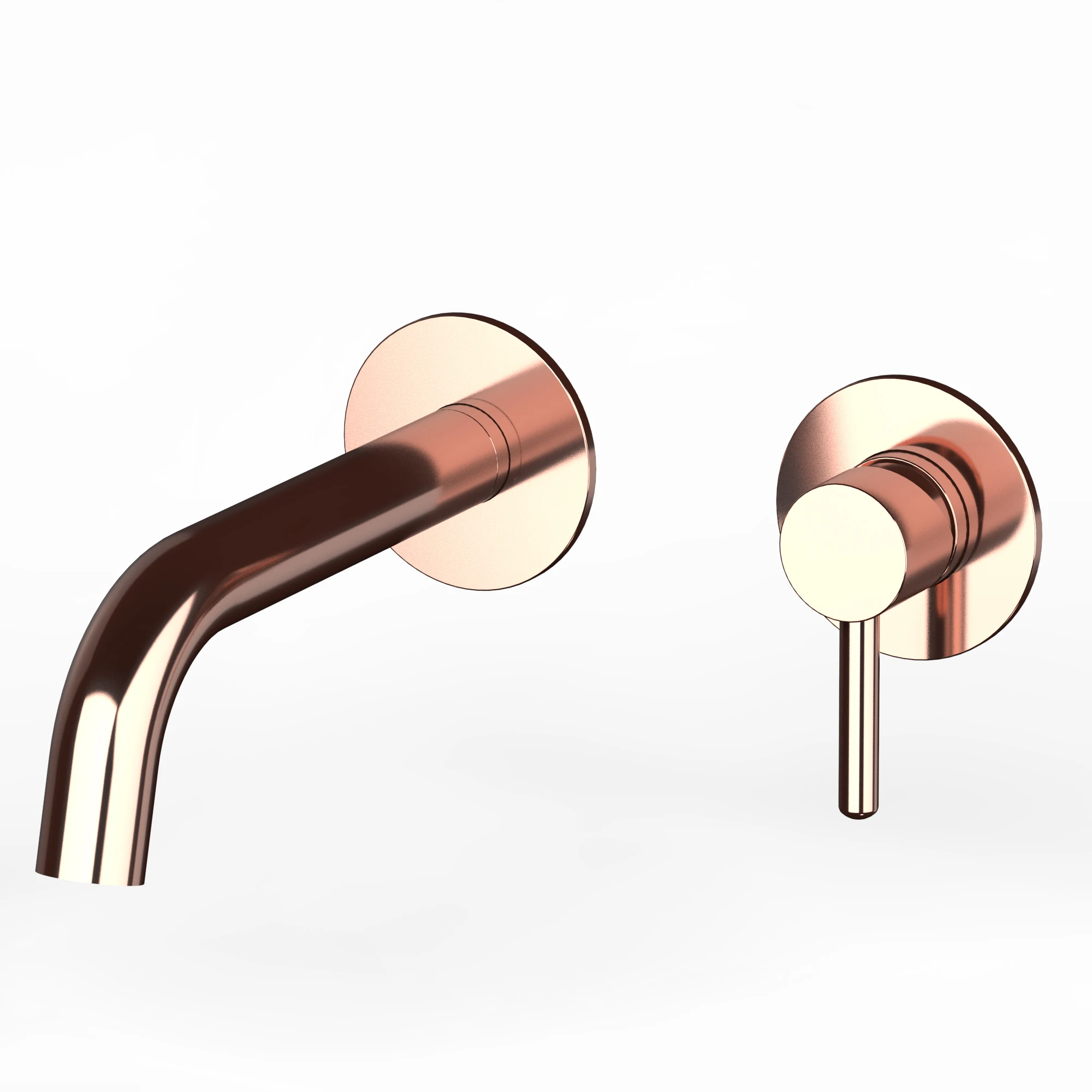 Wall Mounted Single Handle Faucet Basin Mixer Concealed Two Holes Tap Professional Manufacturer Single Lever Mixer Round Design