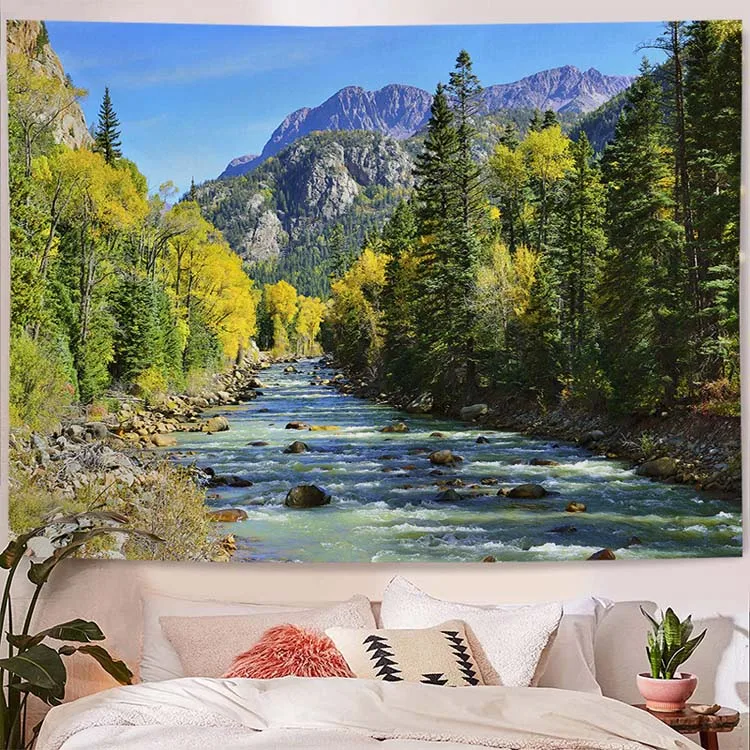 wholesale custom woven french peach skin velvet tapestry for homedecorative