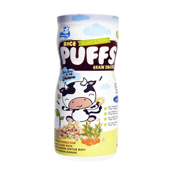 Mini Munchy 100% Organic Quinoa Black & Brown Rice Puff Baby Snacks Food Gluten & Wheat Free