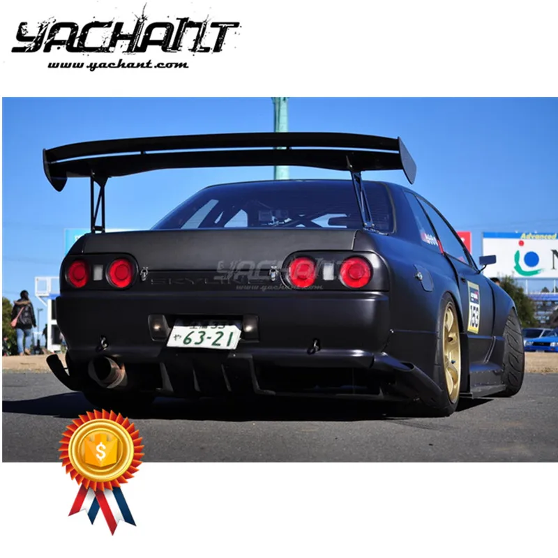 Задний диффузор из стекловолокна FRP, подходит для 89-94 Skyline R32 GTR TS, задний диффузор типа 2, металлические аксессуары