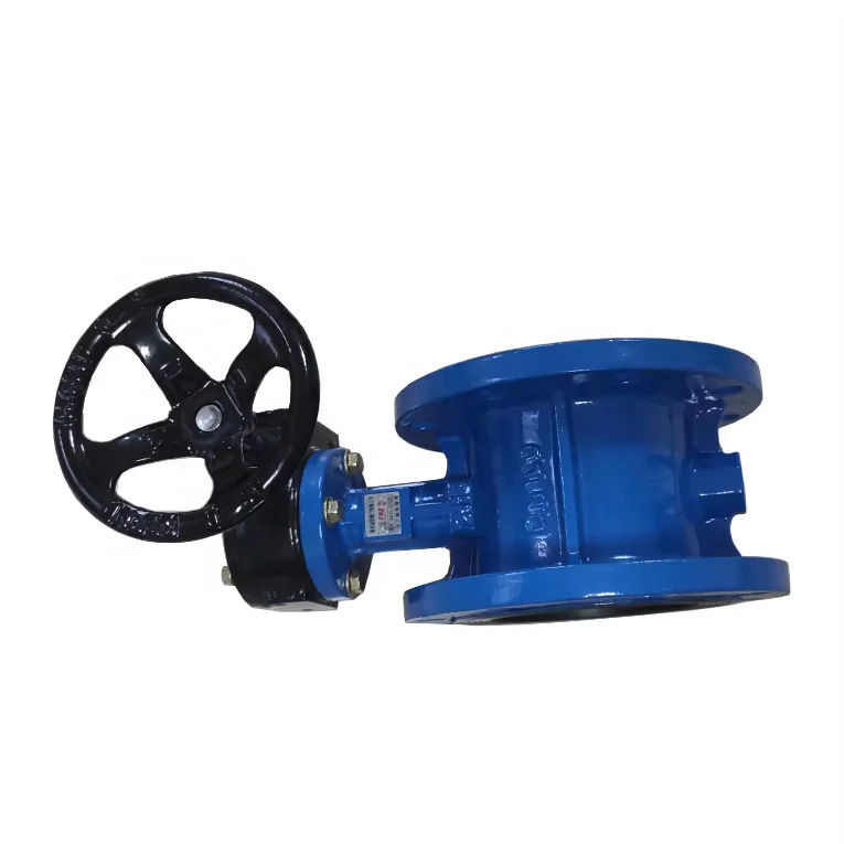 Pn16 Ductile Iron butterfly valve Gear type handwheel Butterfly Valve Double flange butterfly valve