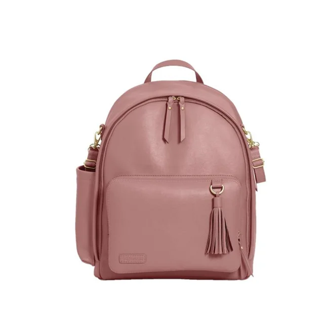 Custom Travel Mummy Leather Backpack Baby Diaper Bag