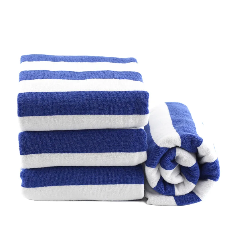 Custom Cotton Beach Towel Printed Stripe Quick Dry Kids Large Beach Towel For Swimming Pool Bath Towel Designer Quick Dry Beach