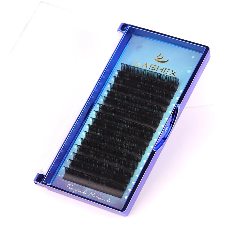 Cashmere mink eyelash extension matte black private label korea pbt eyelash extensions russian volume lash