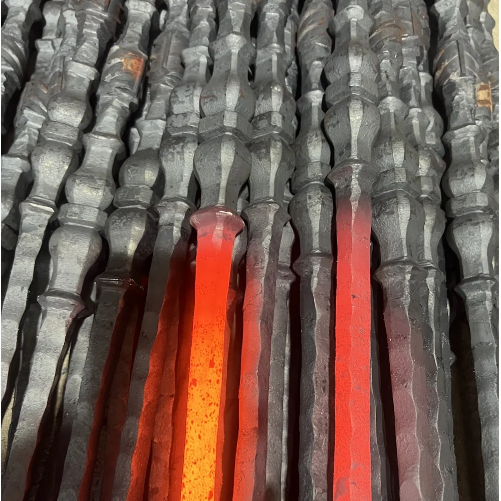 Wrought Iron Balustrades and Spindles Hand Forged Component Ornamental Elements for Stairs Railing Handrail Gate Fence Parts