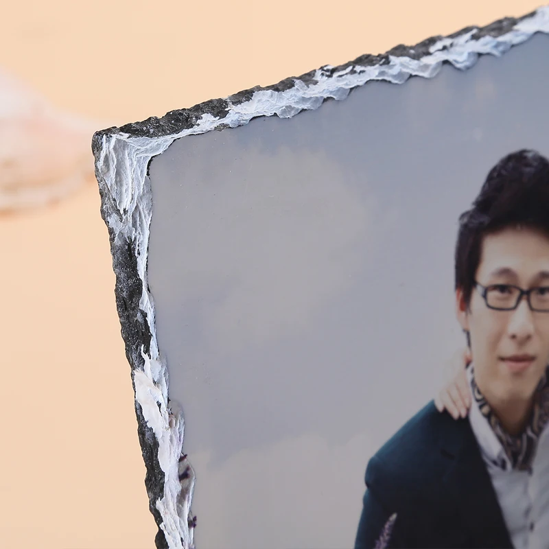 Wholesale 15*15cm Sublimation Rectangle Blank Slate Rock Heat Transfer Photo Rocks