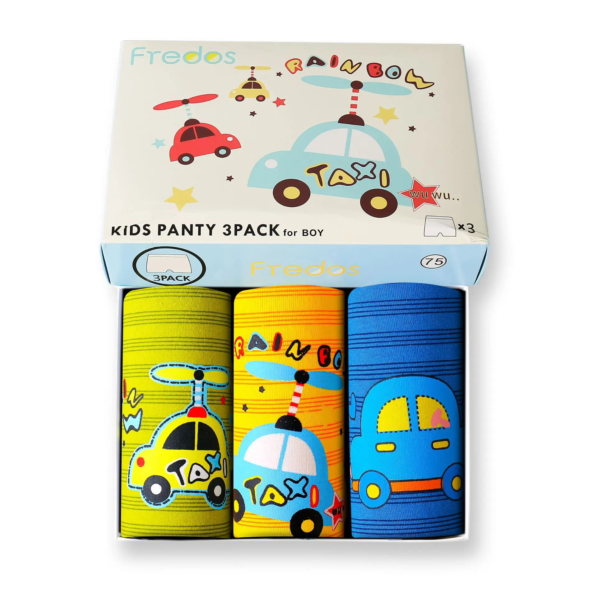 
Wholesale Cute Kids Boy Underwear 100% Cotton Boy Boxers Car Print Cartoon Children Short Panties 