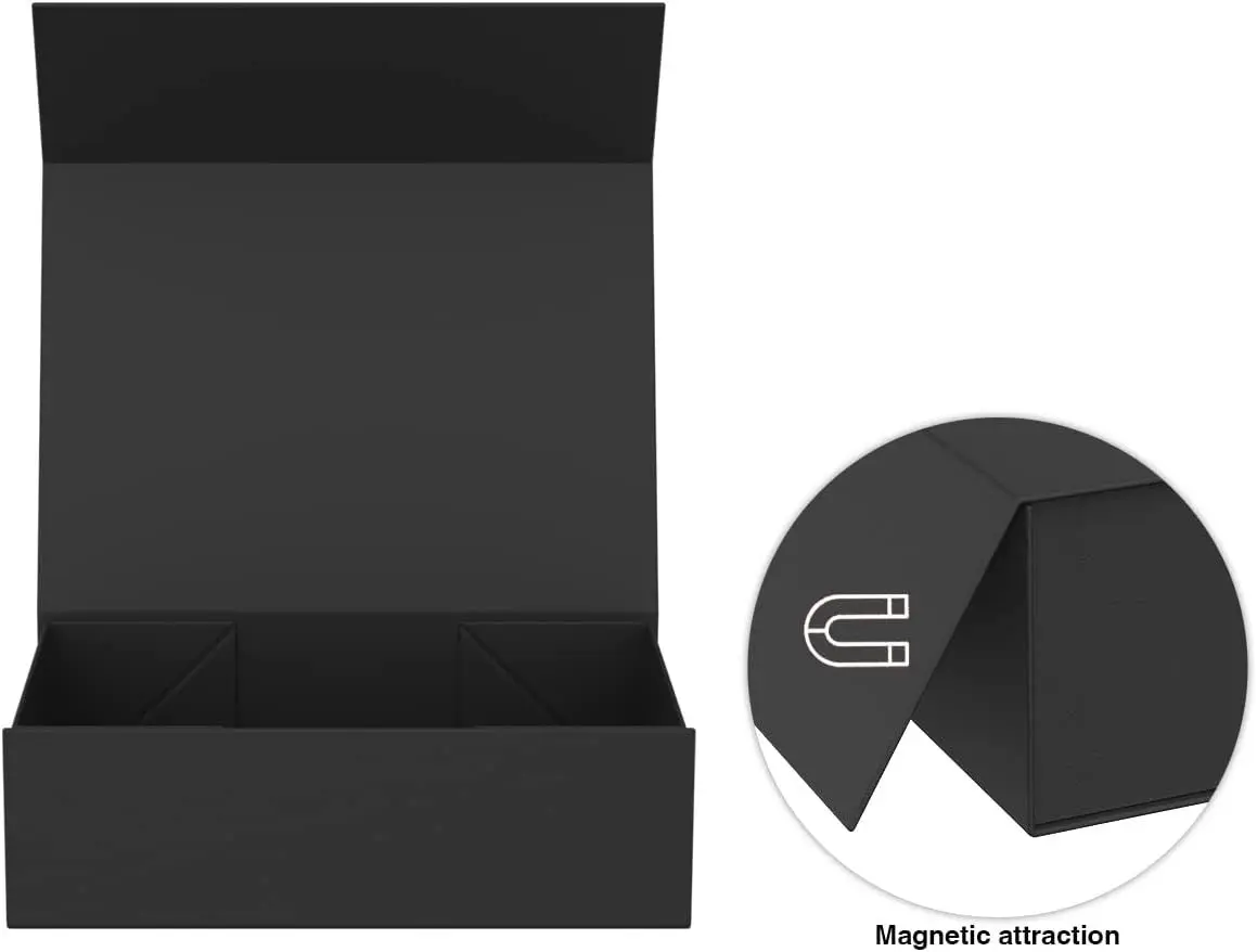 Wholesale Luxury Bespoke Custom Logo Rigid Cardboard Magnetic Paper Gift Folding Boxes With Ribbon Closure For Wedding Dress