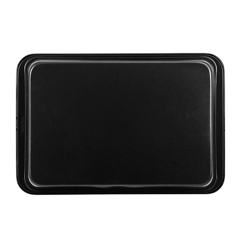 CHEFMADE Bakeware Black Non Stick 13inch Rectangle Baking Mold Mould Cake Pan With Plastic Lids