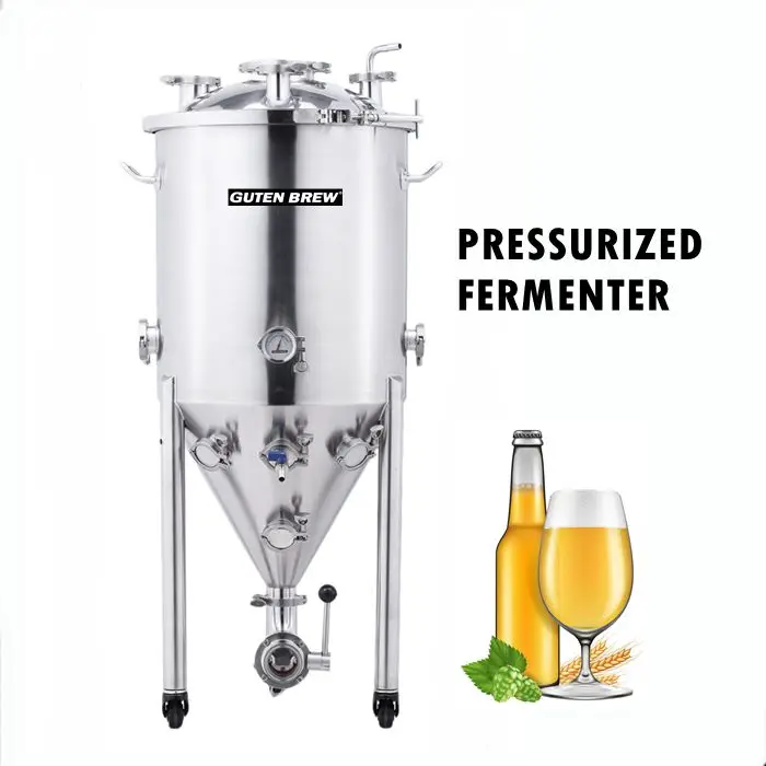 Stainless steel 304 Conical Fermentor 30L-75L Tank Fermenter with Chiller for home brewing Beer fermentation tank