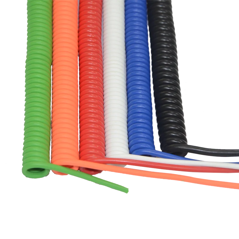 Good Quality Brand 4-Core Solid Conductor Spiral Cable Wire Customizable Insulated Cheap Price Spring Coiled Kabel/Wire