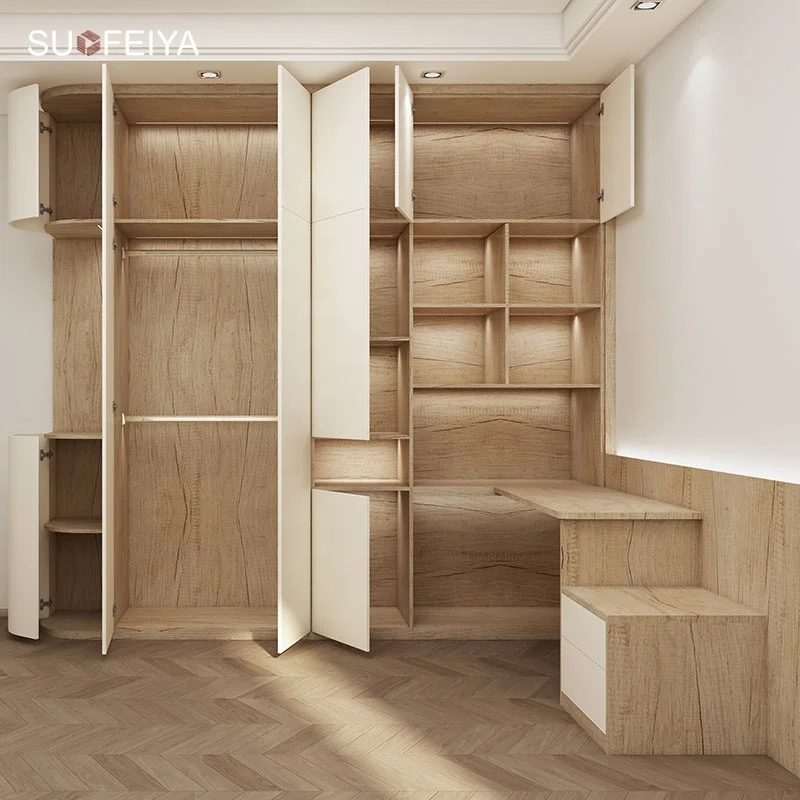 SUOFEIYA Assemble Room Closet Plastic Cupboard Clothes Storage Bedroom Set with Wardrobe Cabinet