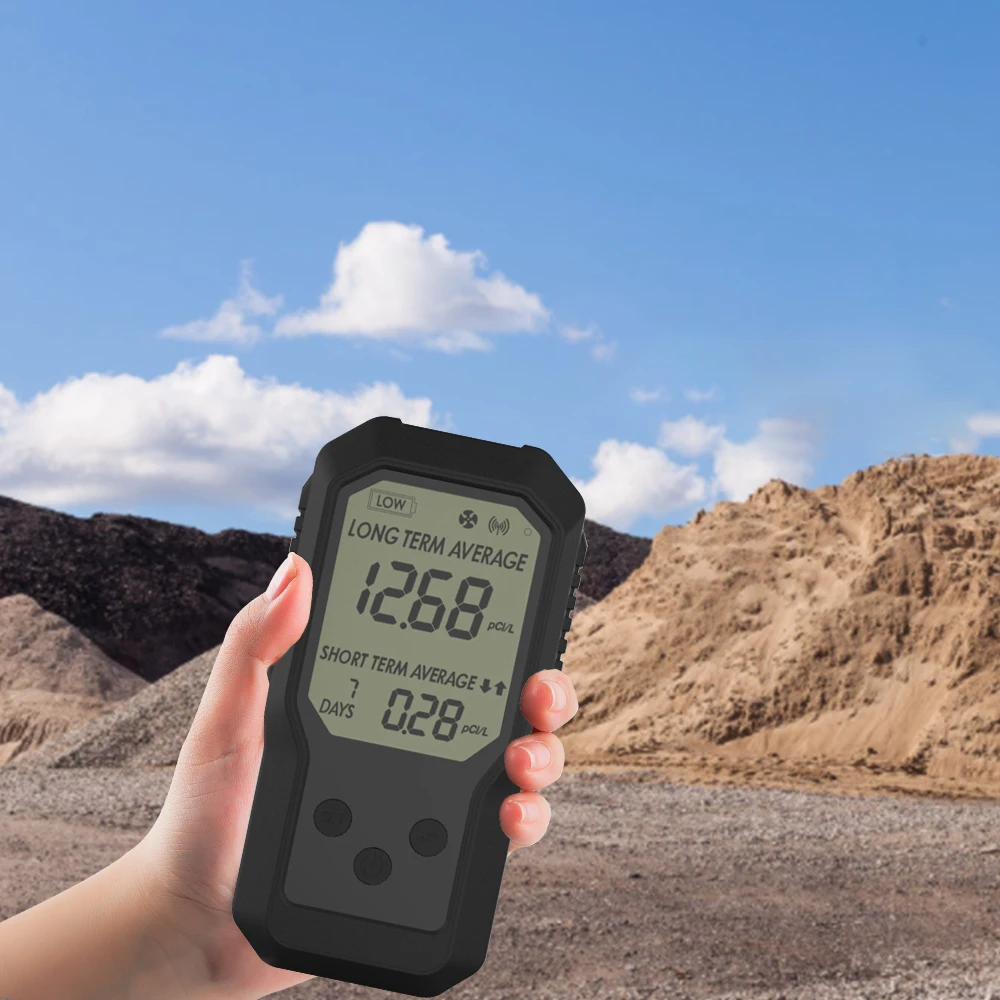 Rechargeable Li-battery 2000mah battery powered Air Quality Monitor for indoor use geiger miller counter sensor radon detector