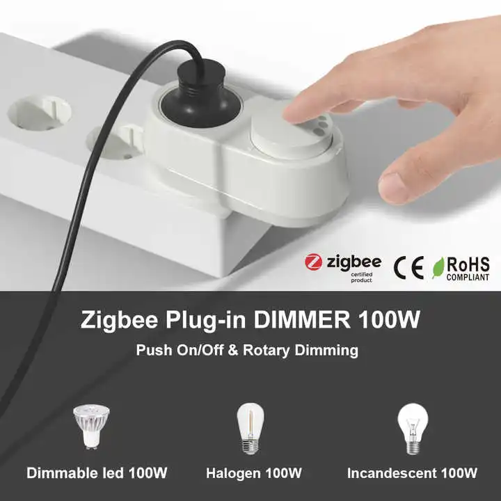 D080-ZG высокого качества с задней кромкой Smart 220 В Zigbee штекер-переключатель диммера