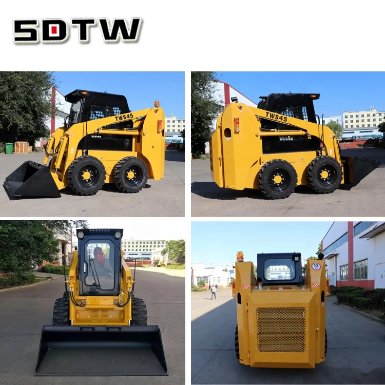  Маленький мини-колесный погрузчик с бортовым поворотом SDTW TWS45 45 л.с. 50
