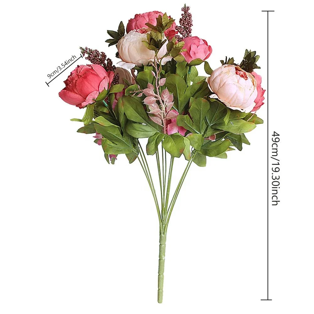 Factory wholesale High quality artificial peony flower bouquet for home wedding party decor