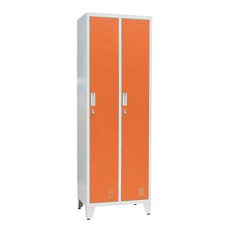 Office Furniture Metal Steel Locker Cabinet Clothes Wardrobe Customized Hanger mirror Bedroom KD Structure