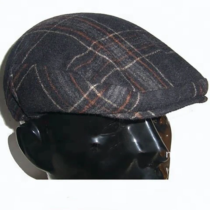 Custom Unisex Wool Felt Classic Ivy Cap Hat Flat Ivy Newspaper Boy Cap