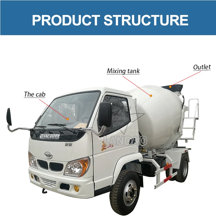 Hot Sale Mobile Tricycle Transit Beton Mini Truck Concrete Mixer