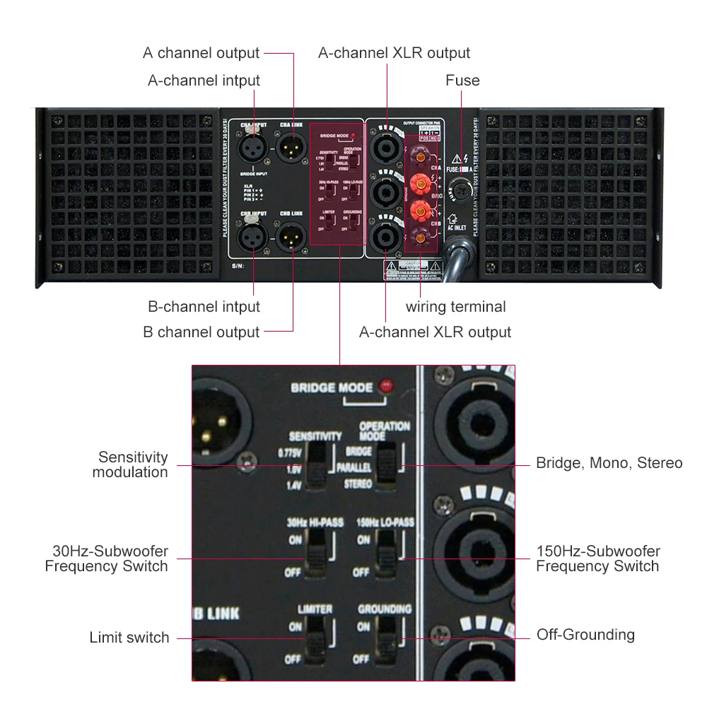 Berani CA9 professional power amplifier audio power amplifiers