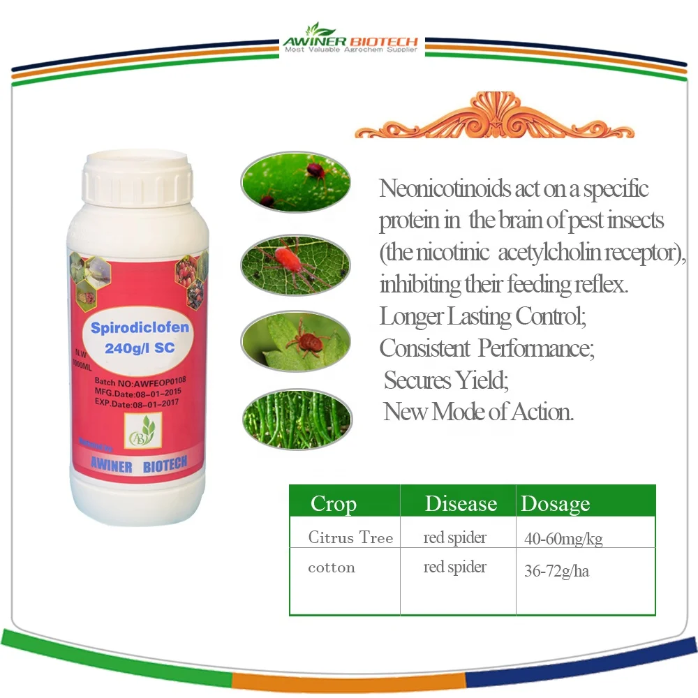 agrochemical insecticides spirodiclofen 24% SC