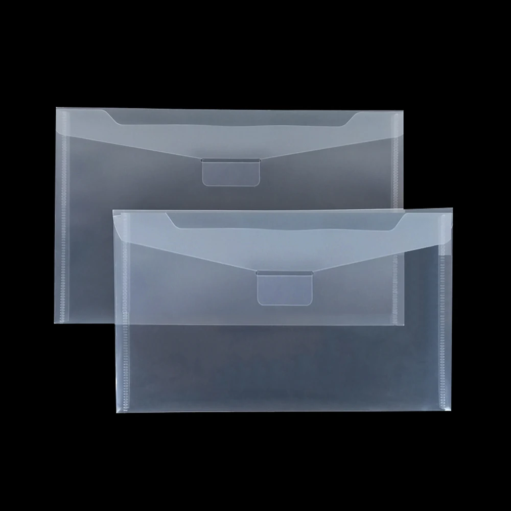 Wholesales A5 PP PVC Plastic Folders Hard Plastic letter Envelopes Clear Transparent Envelopes