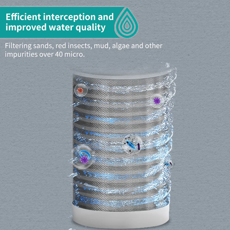 Household Pre-Filtration Water filter 5T/H 40 Micron Flushable Prefilter Filtration